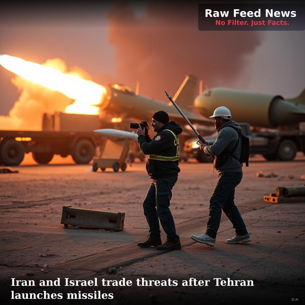 Iran and Israel trade threats after Tehran launches missiles