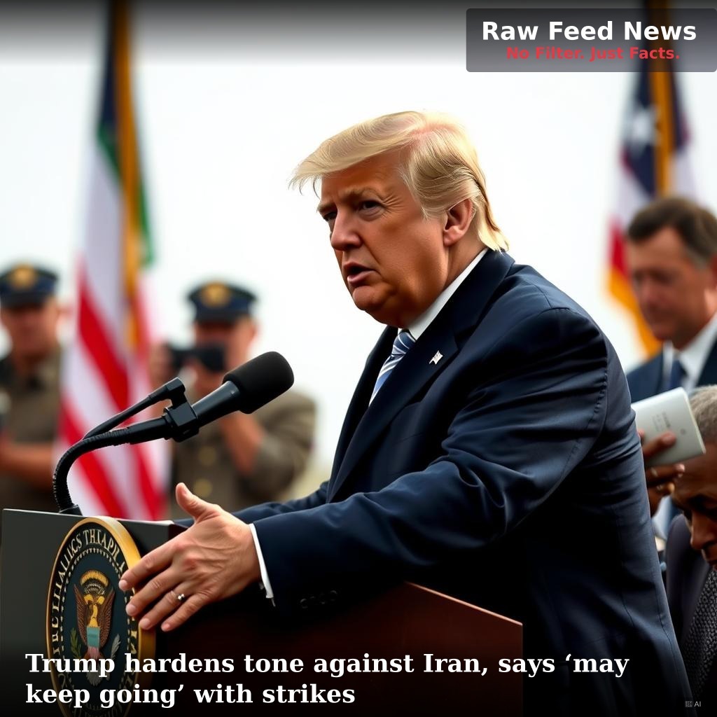 Trump hardens tone against Iran, says ‘may keep going’ with strikes