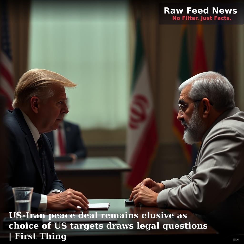 US-Iran peace deal remains elusive as choice of US targets draws legal questions | First Thing