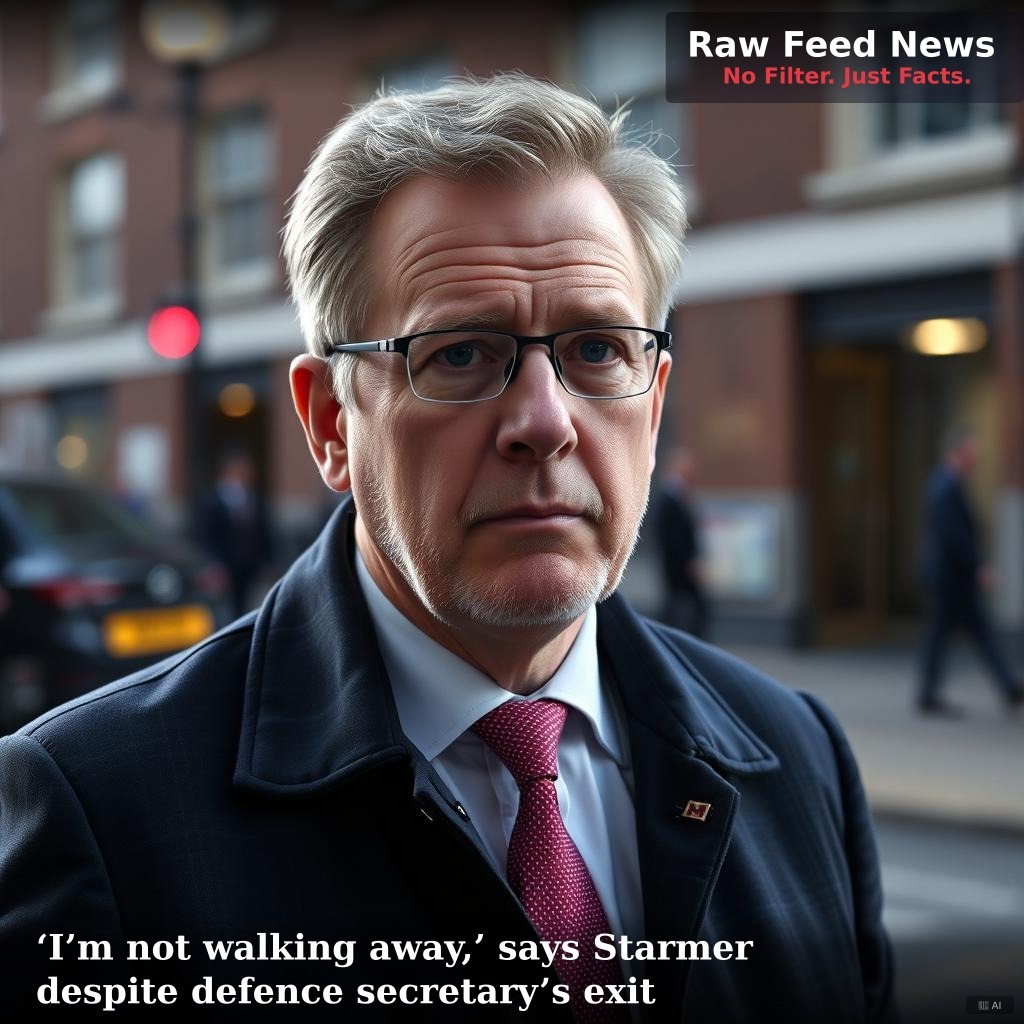 ‘I’m not walking away,’ says Starmer despite defence secretary’s exit