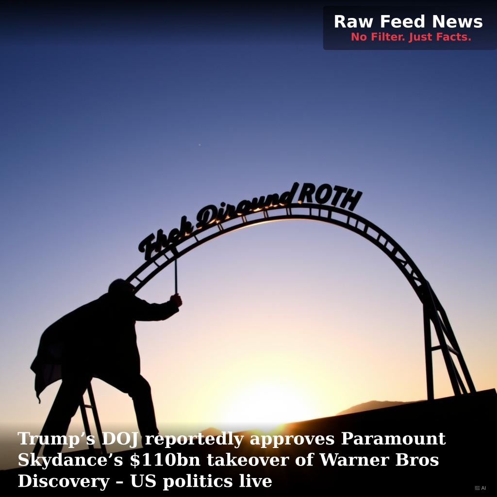 Trump’s DOJ reportedly approves Paramount Skydance’s $110bn takeover of Warner Bros Discovery – US politics live