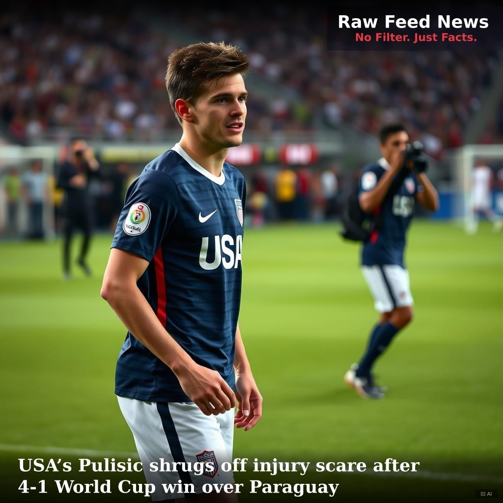 USA’s Pulisic shrugs off injury scare after 4-1 World Cup win over Paraguay