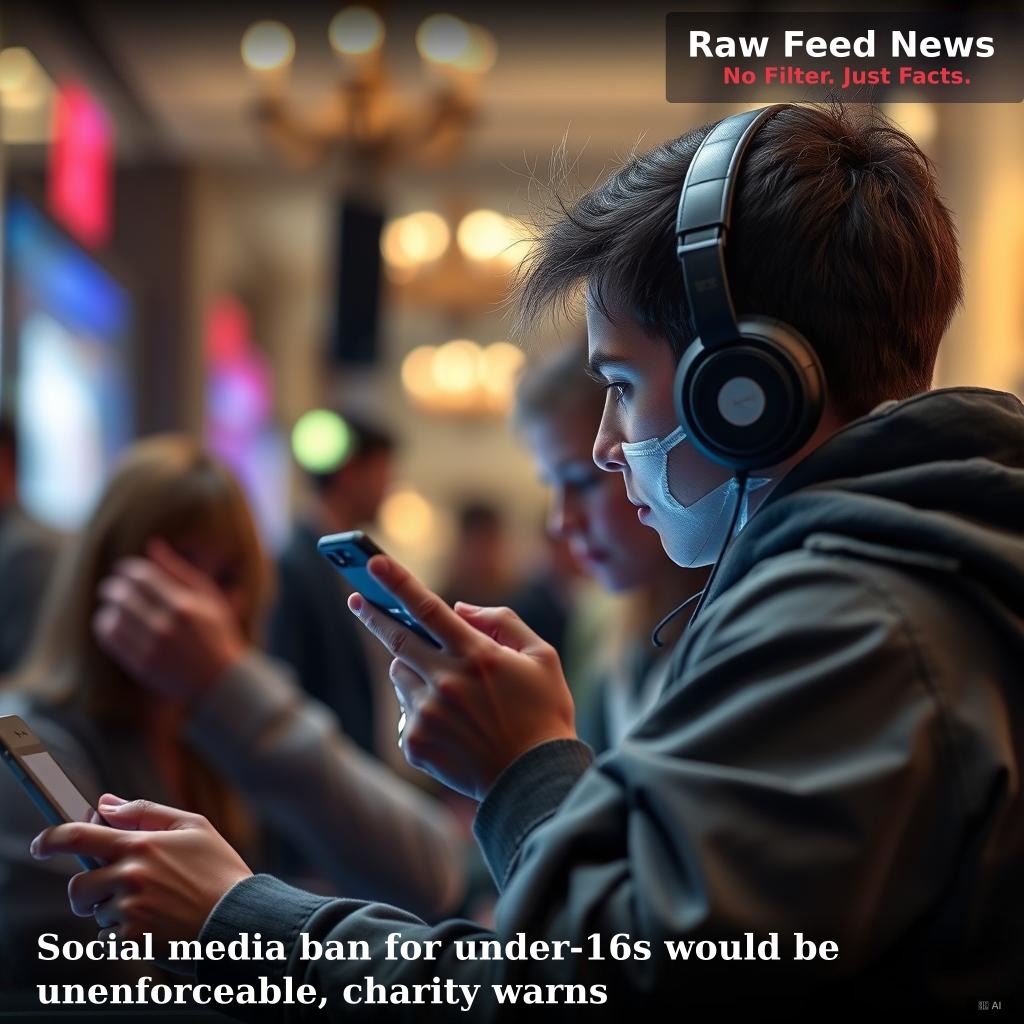 Social media ban for under-16s would be unenforceable, charity warns