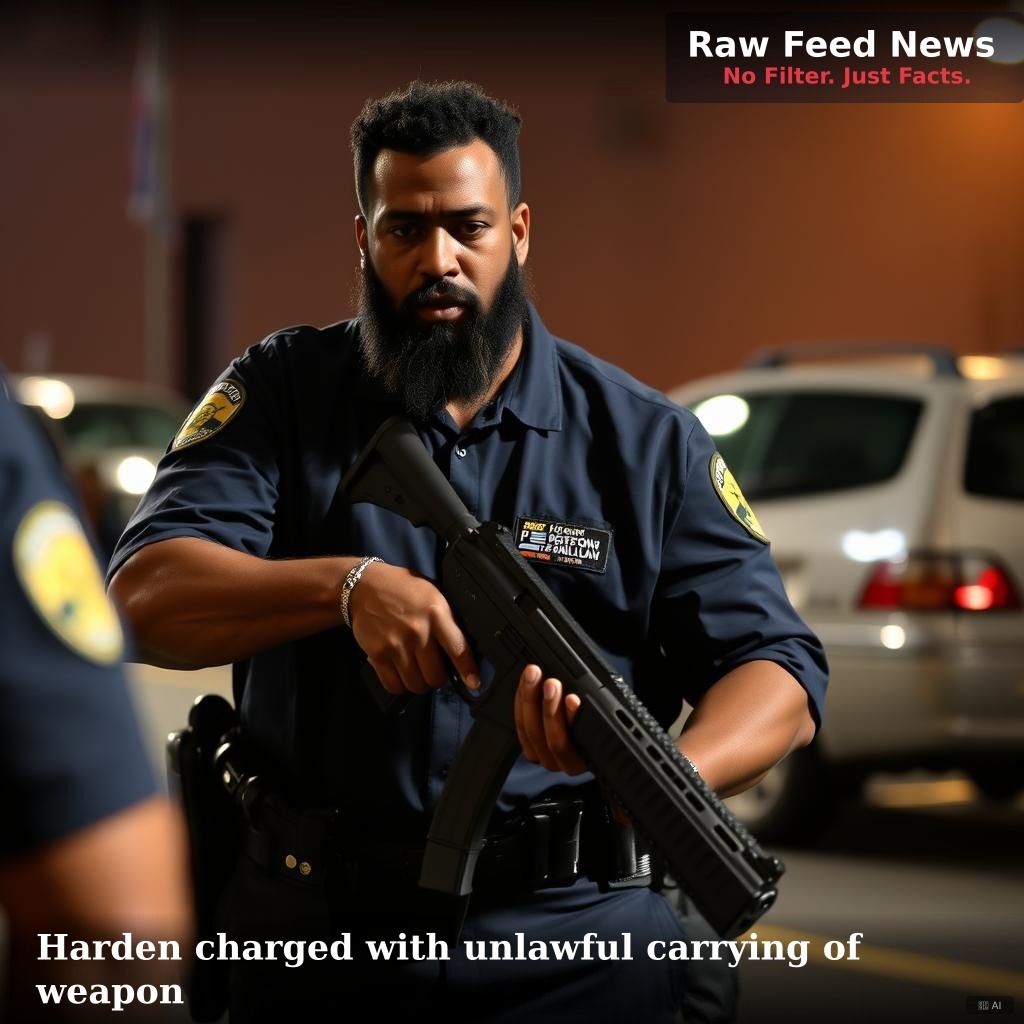 Harden charged with unlawful carrying of weapon