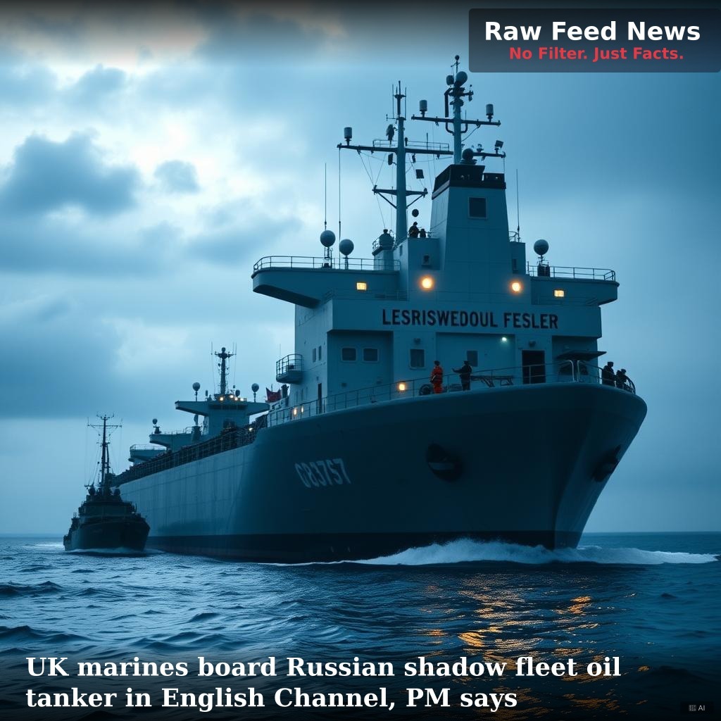 UK marines board Russian shadow fleet oil tanker in English Channel, PM says