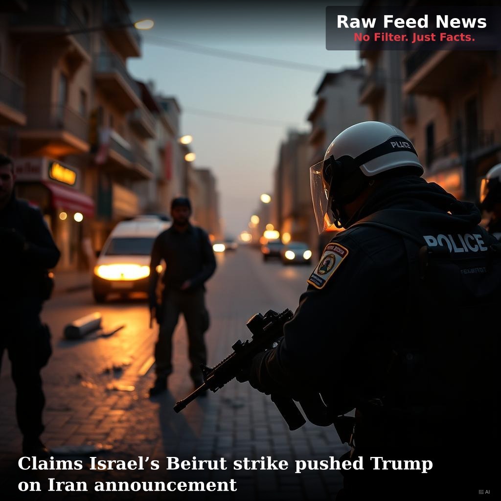 Claims Israel’s Beirut strike pushed Trump on Iran announcement
