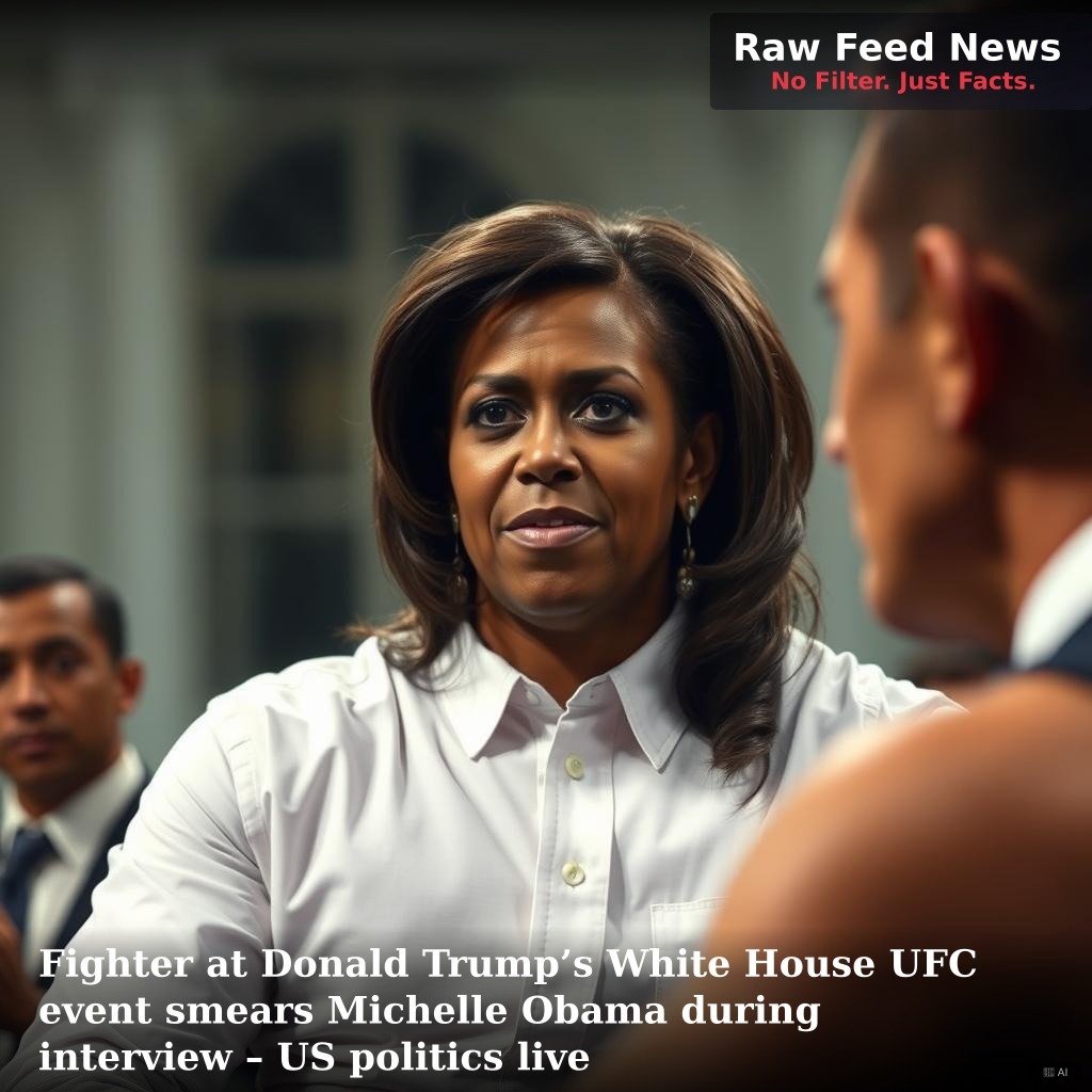 Fighter at Donald Trump’s White House UFC event smears Michelle Obama during interview – US politics live