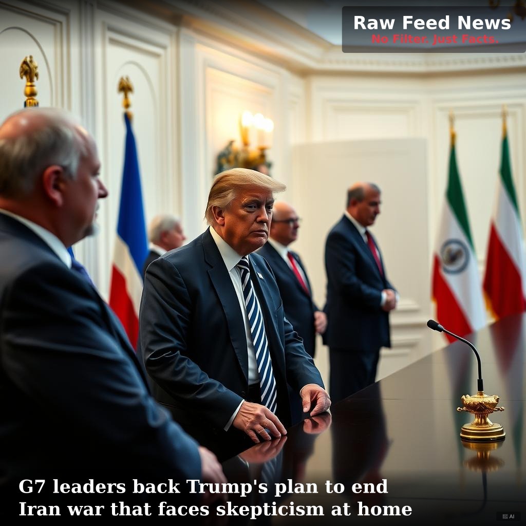 G7 leaders back Trump's plan to end Iran war that faces skepticism at home